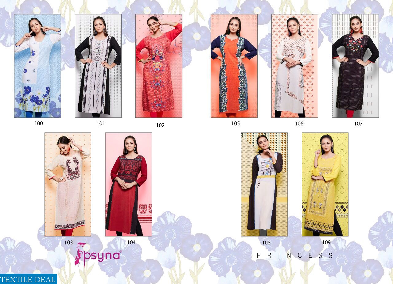 psyna princess vol-10 Wholesale ready made kurtis